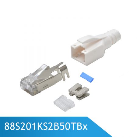 Plug includes Boot w/Icon - Cat 6A shielded modular plugs